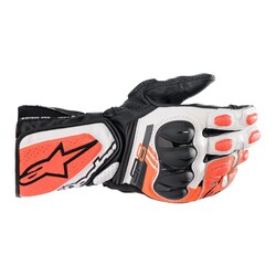 Alpinestars SP-8 V3 Korumalı Motosiklet Eldiveni Siyah / Beyaz / Parlak Kırmızı - Alpinestars