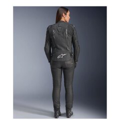 Alpinestars Stella Dusk Deri Kadın Motosiklet Montu Siyah / Beyaz - 4