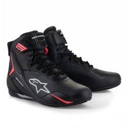 Alpinestars Stella Faster-4 DS Korumalı Kadın Motosiklet Botu Siyah / Gri / Kırmızı - 1