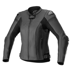 Alpinestars Stella Missile V2 Deri Korumalı Kadın Motosiklet Montu Siyah - 1