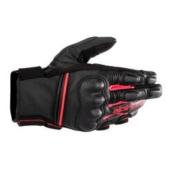 Alpinestars Stella Phenom Deri Korumalı Kadın Motosiklet Eldiveni Siyah / Kırmızı 