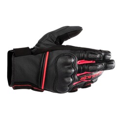 Alpinestars Stella Phenom Deri Korumalı Kadın Motosiklet Eldiveni Siyah / Kırmızı - Alpinestars