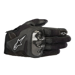 Alpinestars Stella SMX-1 Air V2 Korumalı Kadın Motosiklet Eldiveni Siyah - Alpinestars