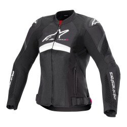 Alpinestars Stella T-GP Plus R V4 Airflow Korumalı Kadın Motosiklet Montu Siyah / Beyaz - 1
