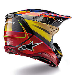 Alpinestars Supertech M10 Era Off-Road Kaskı Kırmızı / Altın - Alpinestars (1)