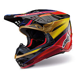 Alpinestars Supertech M10 Era Off-Road Kaskı Kırmızı / Altın - Alpinestars
