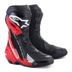 Alpinestars Honda Supertech R Korumalı Motosiklet Botu Siyah / Kırmızı / Beyaz / Mavi - Alpinestars