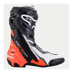 Alpinestars Supertech R Korumalı Spor Motosiklet Botu Siyah / Kırmızı / Beyaz - 2