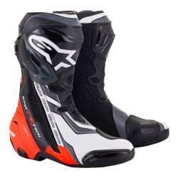 Alpinestars Supertech R Korumalı Spor Motosiklet Botu Siyah / Kırmızı / Beyaz - 1