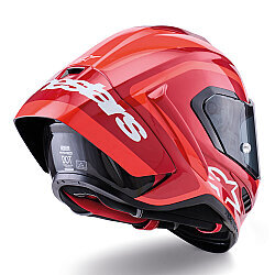 Alpinestars Supertech R10 Carbon Arius Spor Motosiklet Kaskı Siyah / Beyaz / Kırmızı - Alpinestars (1)