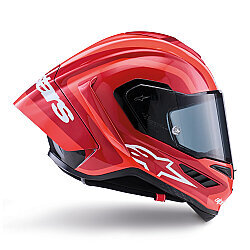 Alpinestars Supertech R10 Carbon Arius Spor Motosiklet Kaskı Siyah / Beyaz / Kırmızı - 4