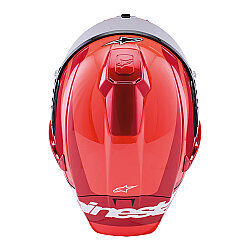 Alpinestars Supertech R10 Carbon Arius Spor Motosiklet Kaskı Siyah / Beyaz / Kırmızı - 7