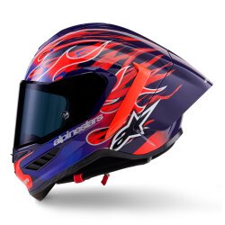 Alpinestars Supertech R10 Carbon Flyte Spor Motosiklet Kaskı Kırmızı / Siyah - 3