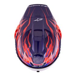 Alpinestars Supertech R10 Carbon Flyte Spor Motosiklet Kaskı Kırmızı / Siyah - 6