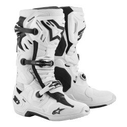 Alpinestars TECH 10 Supervented Kros Motosiklet Botu Beyaz / Siyah 