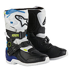 Alpinestars TECH 3S Kros Çocuk Motosiklet Botu Beyaz / Siyah / Mavi 