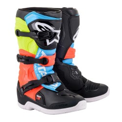 Alpinestars TECH 3S Kros Genç Motosiklet Botu Siyah / Kırmızı / Mavi - 1