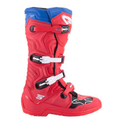 Alpinestars TECH 5 Kros Motosiklet Botu Kırmızı / Mavi / Beyaz / Siyah - 4