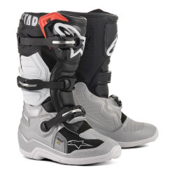 Alpinestars TECH 7S Kros Çocuk Motosiklet Botu Siyah / Gri / Beyaz / Altın - Alpinestars