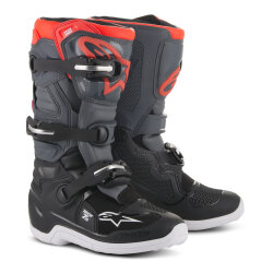 Alpinestars TECH 7S Kros Çocuk Motosiklet Botu Siyah / Gri / Kırmızı - Alpinestars