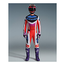 Alpinestars Techstar Knif Off-Road Motosiklet Jerseyi Gri / Siyah / Oranj - 3