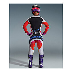 Alpinestars Techstar Knif Off-Road Motosiklet Jerseyi Gri / Siyah / Oranj - 4