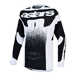 Alpinestars Techstar Swan Off-Road Motosiklet Jerseyi Siyah / Beyaz - Alpinestars