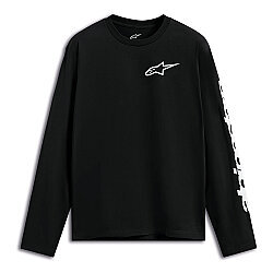 Alpinestars Trackside CSF Uzun Kollu Tişört Siyah / Beyaz - Alpinestars