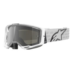 Alpinestars Vision 8 Corp Goggle Kross Gözlüğü Beyaz / Gümüş 