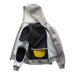 Blauer Easy Men Open Hoody Korumalı Motosiklet Montu Gri - 4