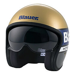 Blauer Pilot 4.0 Açık Motosiklet Kaskı Altın / Mavi / Gri - Blauer HT