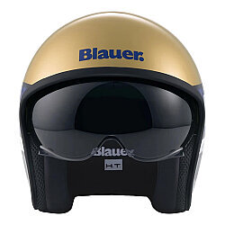Blauer Pilot 4.0 Açık Motosiklet Kaskı Altın / Mavi / Gri - 3