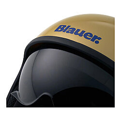 Blauer Pilot 4.0 Açık Motosiklet Kaskı Altın / Mavi / Gri - 5