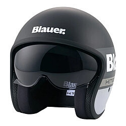 Blauer Pilot 4.0 Açık Motosiklet Kaskı Mat Siyah / Gri / Beyaz - Blauer HT