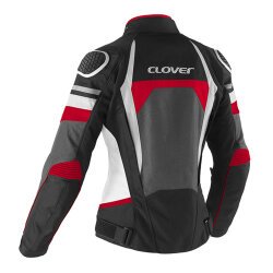 Clover Airblade-5 Korumalı Kadın Motosiklet Montu Siyah / Beyaz / Kırmızı - 2