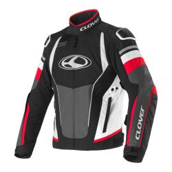 Clover Airblade-5 Korumalı Motosiklet Montu Siyah / Beyaz / Kırmızı - 1