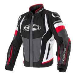 Clover Airblade-5 Korumalı Motosiklet Montu Siyah / Beyaz / Kırmızı - 2