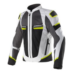 Clover Airjet-6 Korumalı Yazlık Motosiklet Montu Gri / Siyah / Sarı - 1