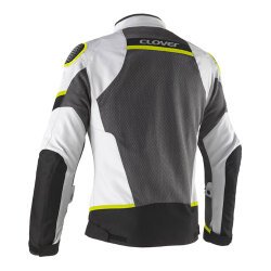 Clover Airjet-6 Korumalı Yazlık Motosiklet Montu Gri / Siyah / Sarı - 2