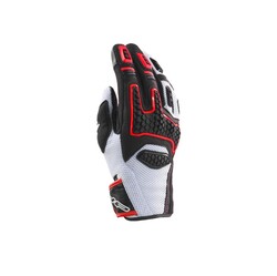 Clover GTS-3 Korumalı Yazlık Motosiklet Eldiveni Beyaz / Kırmızı - 1