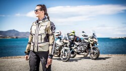 Clover GTS-4 Airbag Kadın Korumalı Motosiklet Montu Mavi / Gri - 7