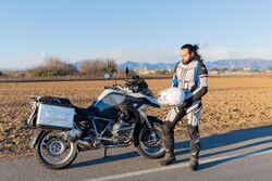 Clover GTS-4 Airbag Korumalı Motosiklet Montu Mavi / Gri - 7