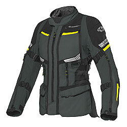 Clover GTS-5 Korumalı Kadın Motosiklet Montu Füme / Sarı 