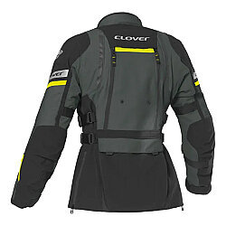 Clover GTS-5 Korumalı Kadın Motosiklet Montu Füme / Sarı - 2
