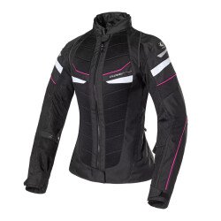 Clover RainJet-2 WP Korumalı Kadın Motosiklet Montu Siyah / Fuşya 