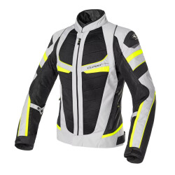 Clover RainJet-2 WP Korumalı Motosiklet Montu Gri / Sarı - Clover