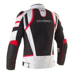 Clover Rainjet-3 WP Korumalı Motosiklet Montu Gri / Siyah / Kırmızı - 2