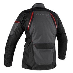 Clover Storm-4 WP Korumalı Kadın Motosiklet Montu Gri / Kırmızı / Siyah - 2