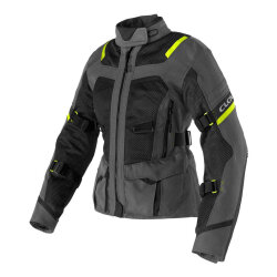 Clover Ventouring-4 WP Korumalı Kadın Motosiklet Montu Gri / Siyah / Kırmızı - Clover