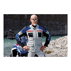 Held Carese 3 Adventure Korumalı Motosiklet Montu Gri / Mavi - 5